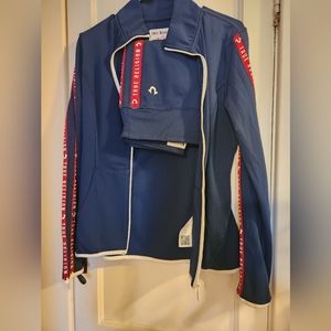 Womens True Religion set, navy blue and red, size M